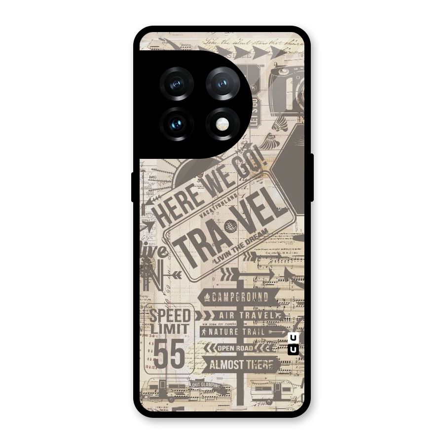 Here We Travel Glass Back Case for OnePlus 11