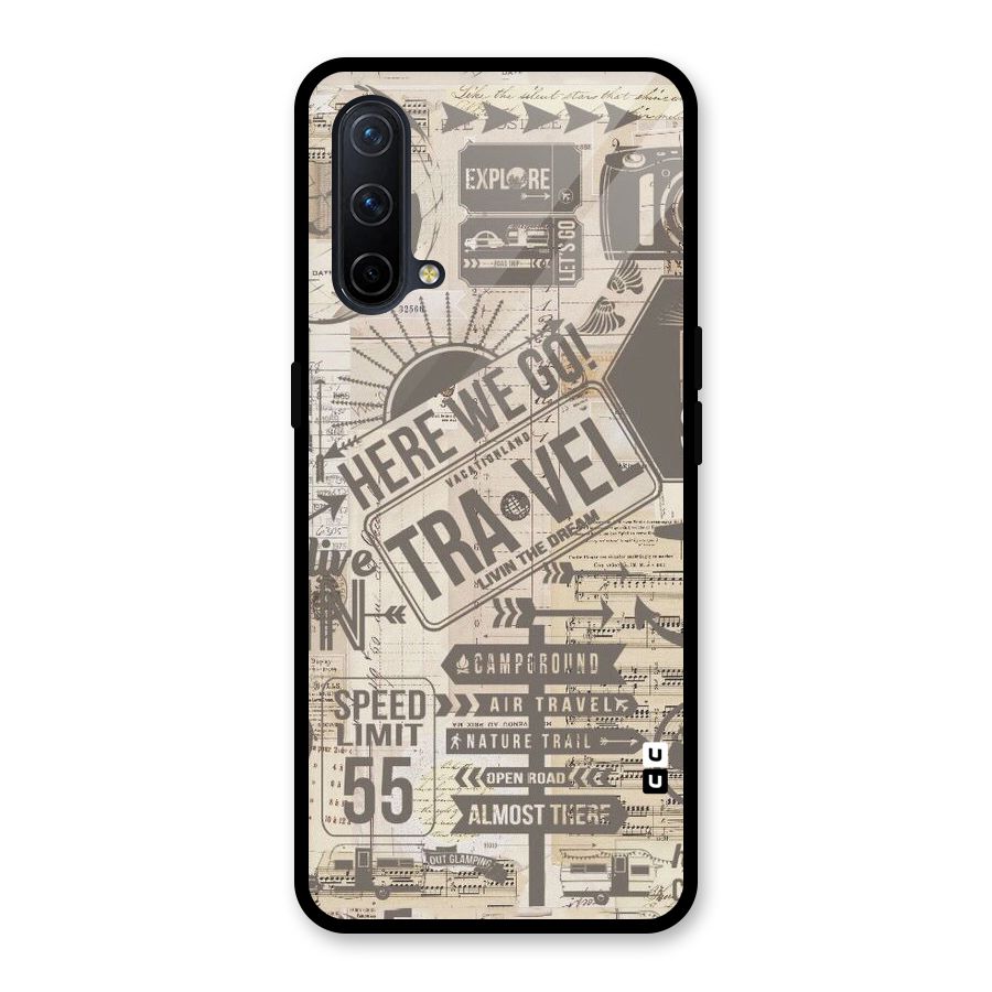 Here We Travel Glass Back Case for OnePlus Nord CE 5G