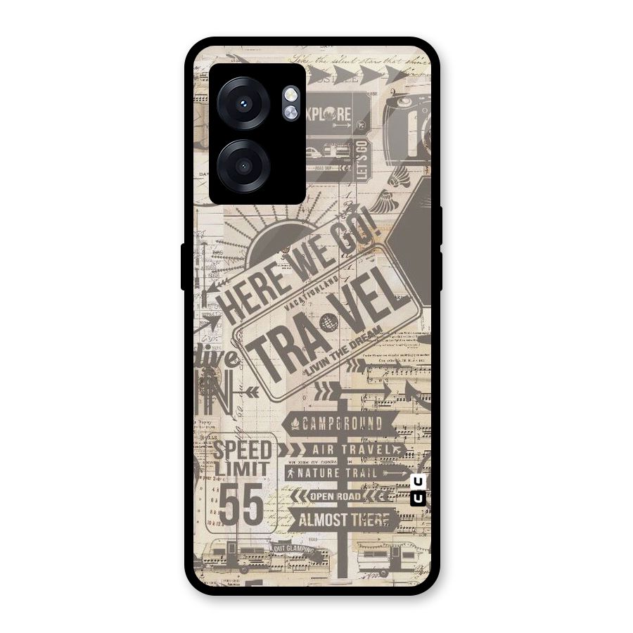 Here We Travel Glass Back Case for Realme Narzo 50 5G