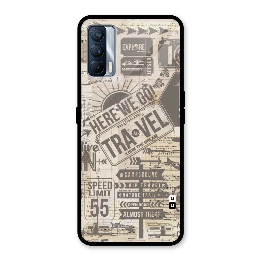 Here We Travel Glass Back Case for Realme X7