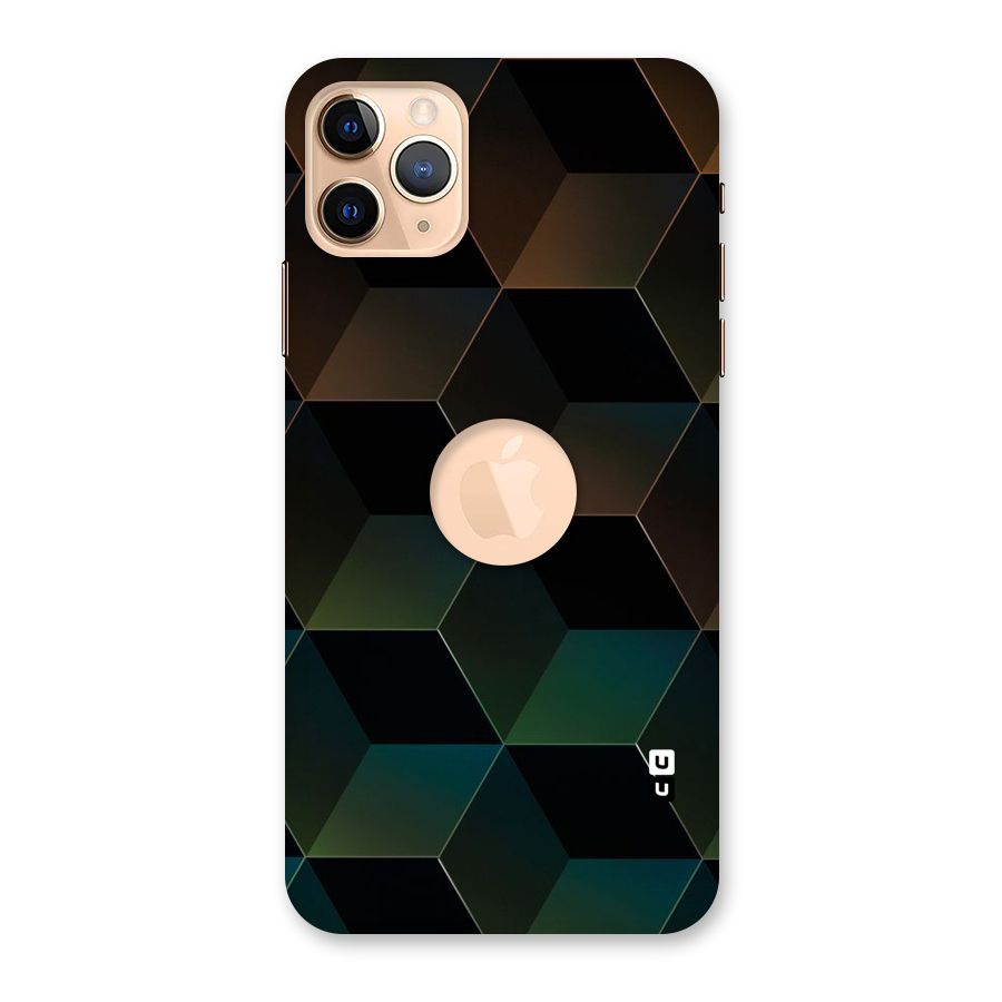 Hexagonal Design Back Case for iPhone 11 Pro Max Logo Cut