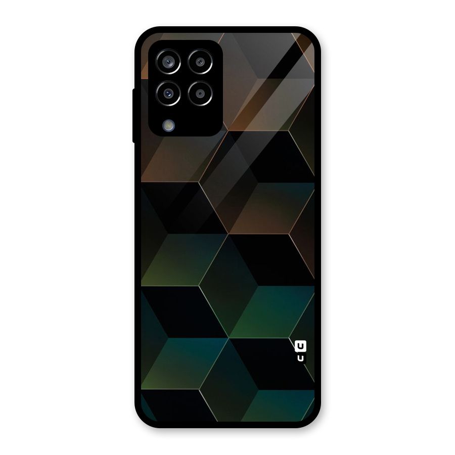 Hexagonal Design Glass Back Case for Galaxy M33