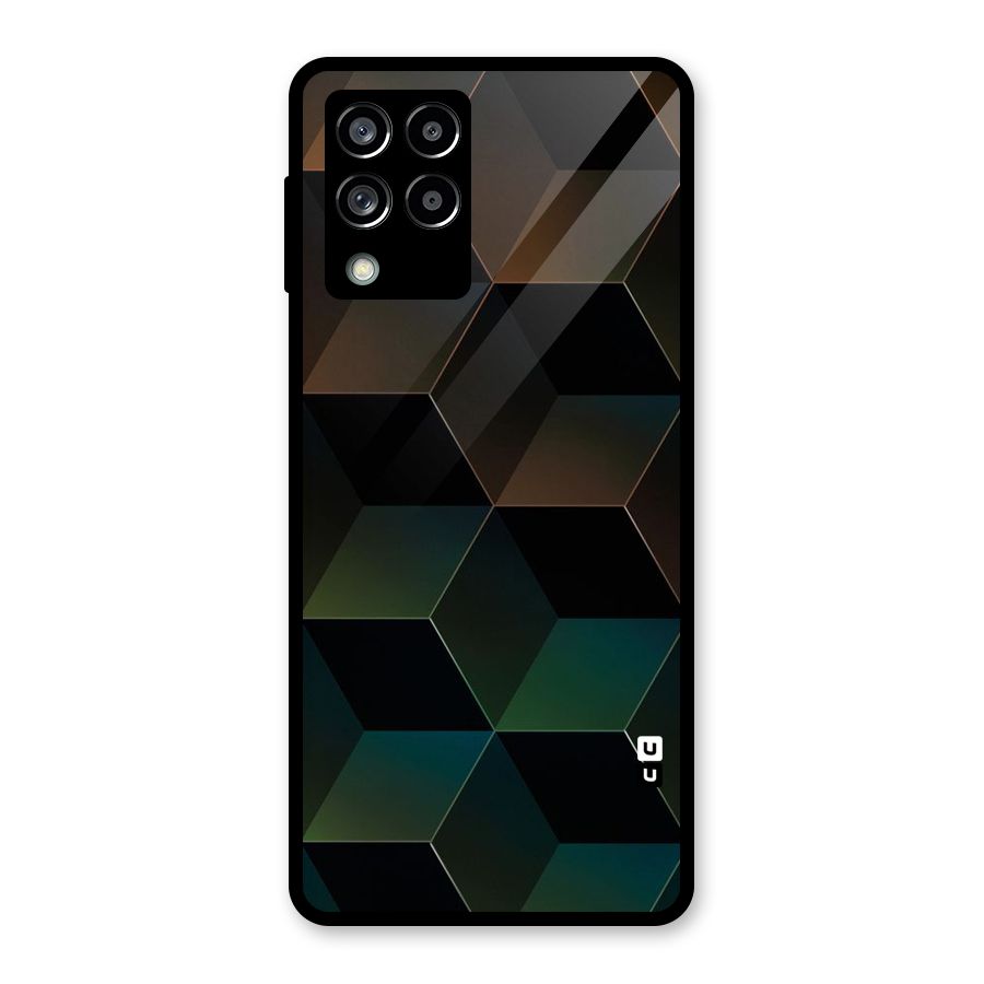 Hexagonal Design Glass Back Case for Galaxy M53 5G