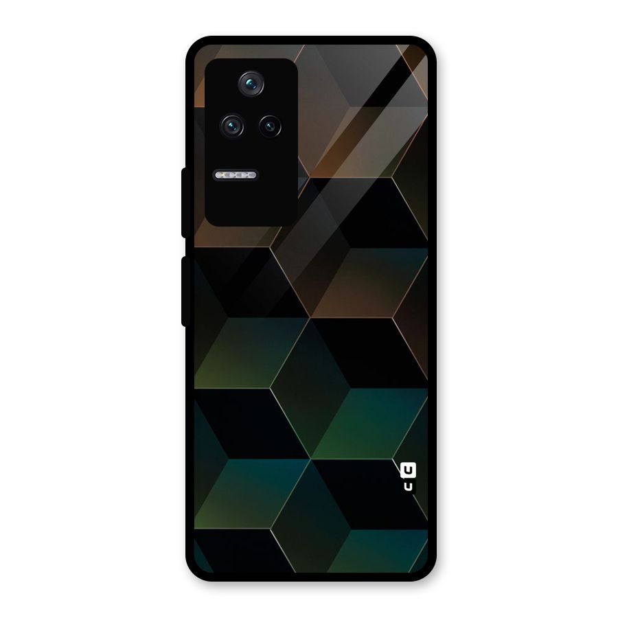 Hexagonal Design Glass Back Case for Poco F4 5G