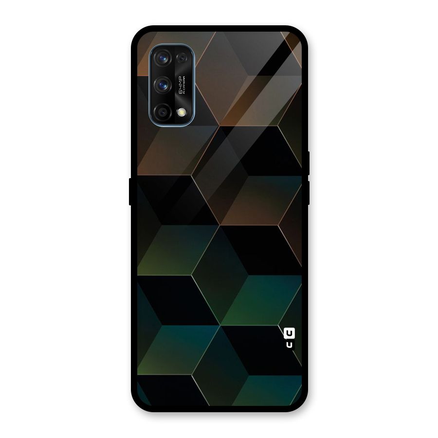 Hexagonal Design Glass Back Case for Realme 7 Pro