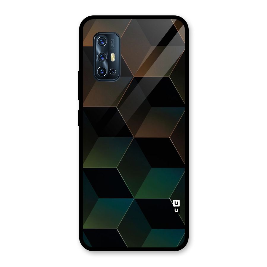 Hexagonal Design Glass Back Case for Vivo V17