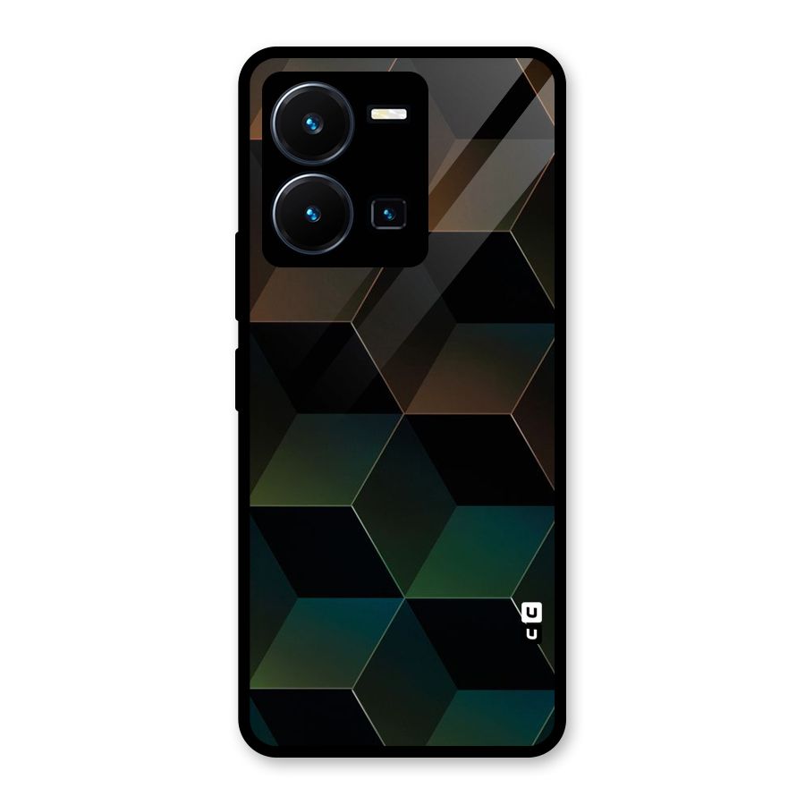 Hexagonal Design Glass Back Case for Vivo Y35