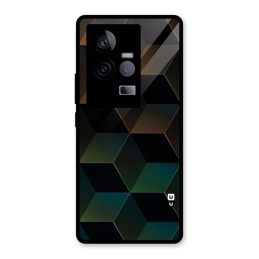 Hexagonal Design Glass Back Case for Vivo iQOO 11 5G