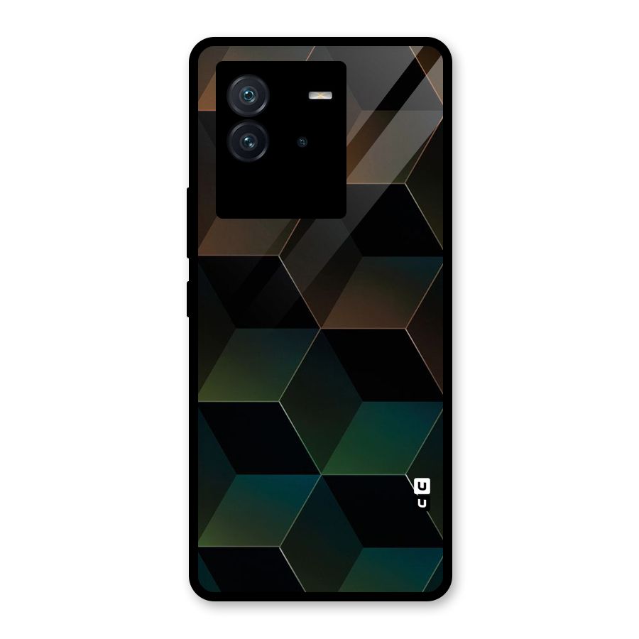 Hexagonal Design Glass Back Case for Vivo iQOO Neo 6 5G