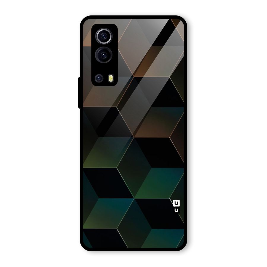 Hexagonal Design Glass Back Case for Vivo iQOO Z3