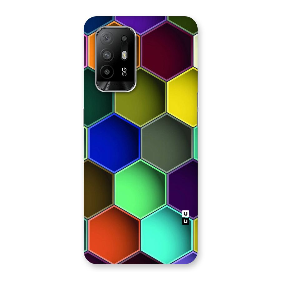 Hexagonal Palette Back Case for Oppo F19 Pro Plus 5G