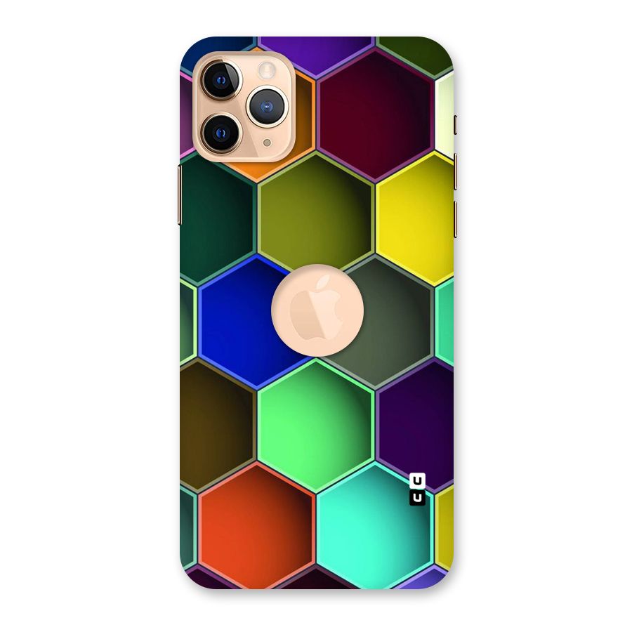 Hexagonal Palette Back Case for iPhone 11 Pro Max Logo Cut