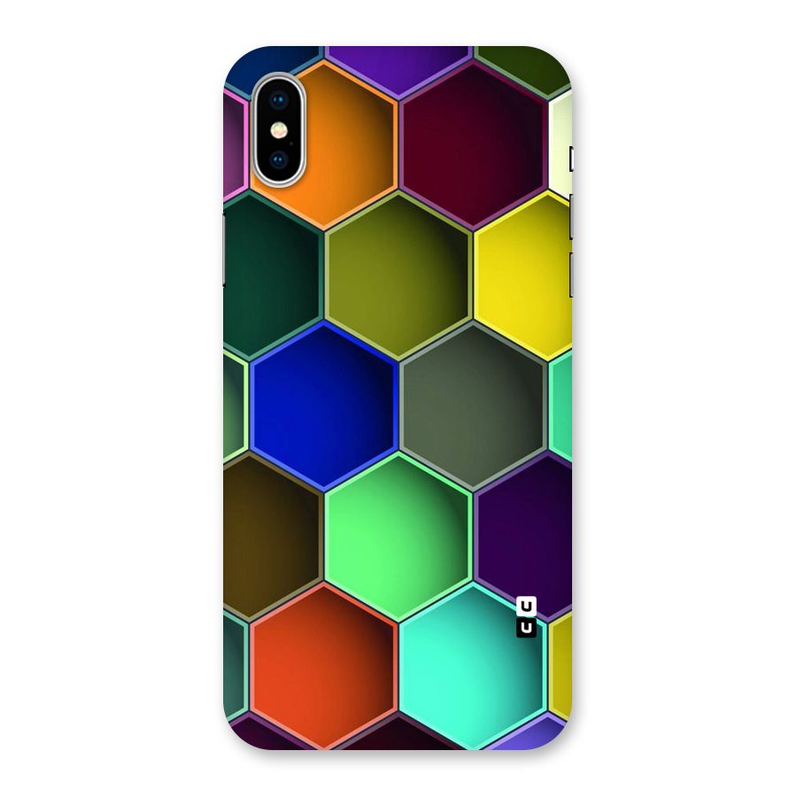 Hexagonal Palette Back Case for iPhone XS