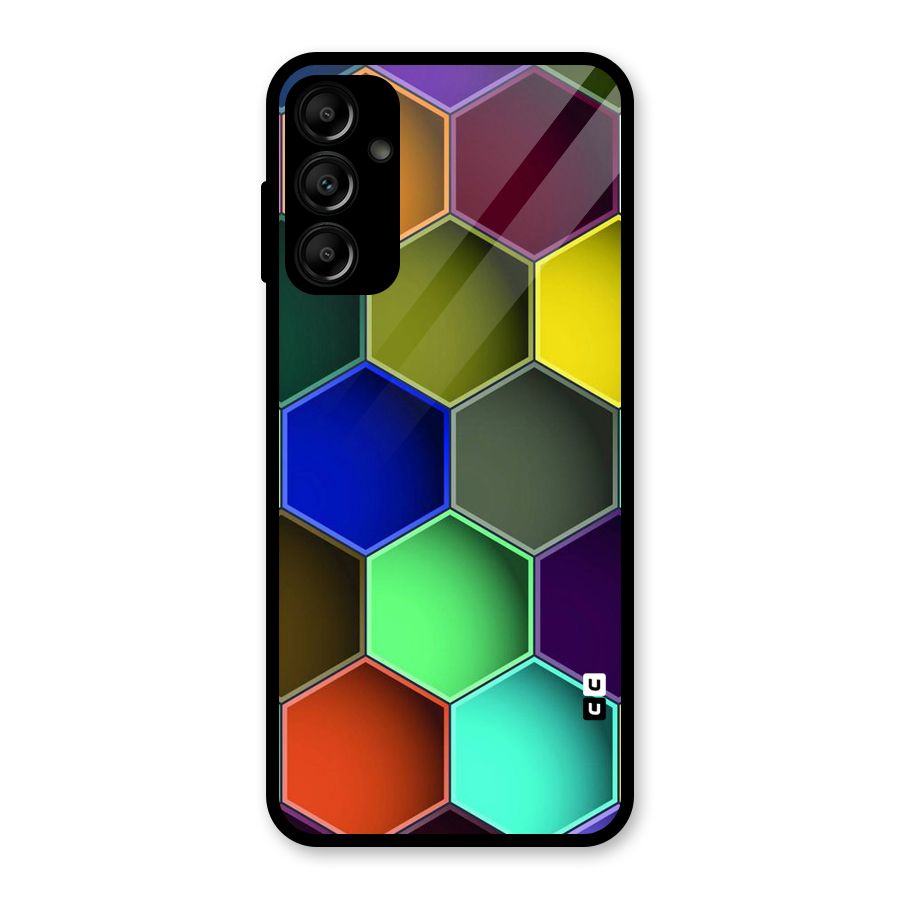 Hexagonal Palette Glass Back Case for Galaxy A14 5G