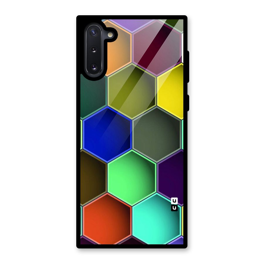 Hexagonal Palette Glass Back Case for Galaxy Note 10