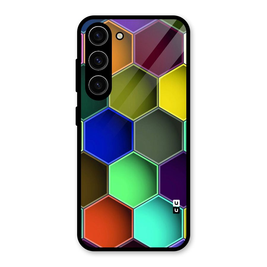 Hexagonal Palette Glass Back Case for Galaxy S23