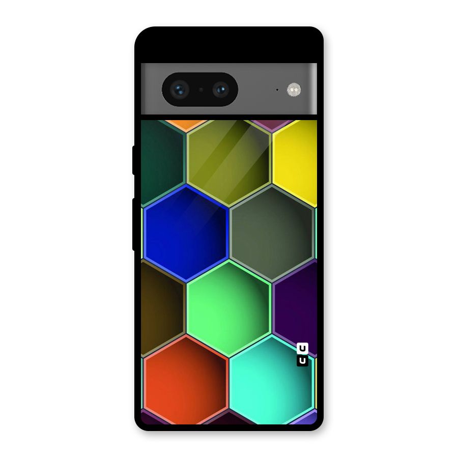 Hexagonal Palette Glass Back Case for Google Pixel 7