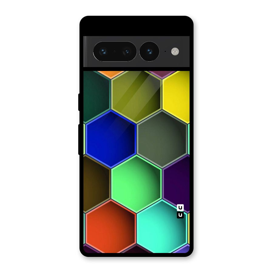 Hexagonal Palette Glass Back Case for Google Pixel 7 Pro
