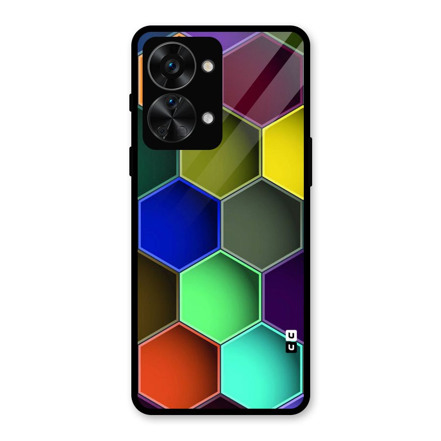 Hexagonal Palette Glass Back Case for OnePlus Nord 2T