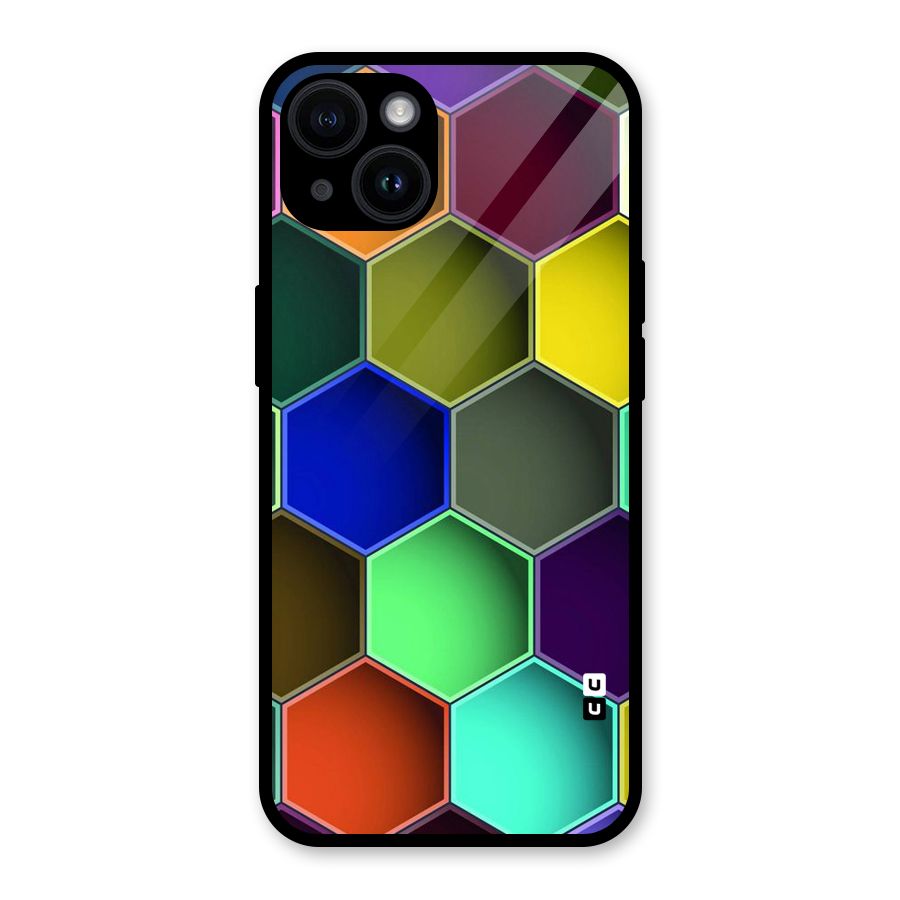 Hexagonal Palette Glass Back Case for iPhone 14