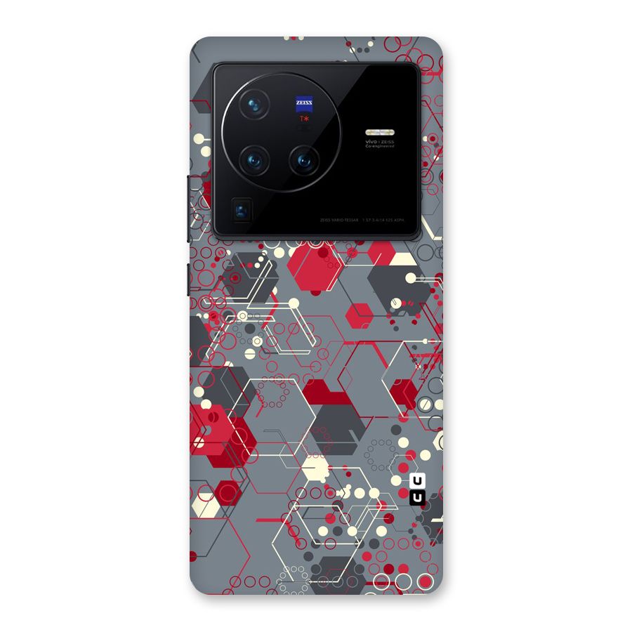 Hexagons Pattern Back Case for Vivo X80 Pro