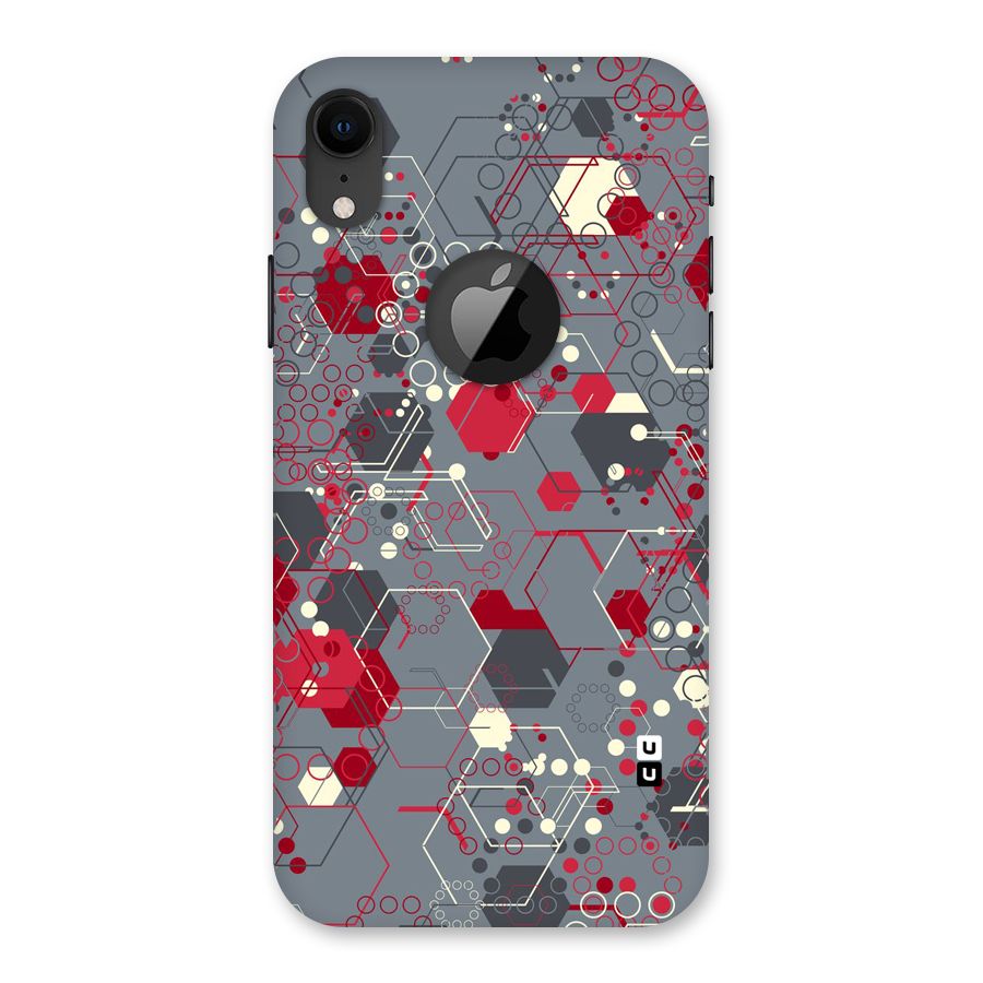 Hexagons Pattern Back Case for iPhone XR Logo Cut