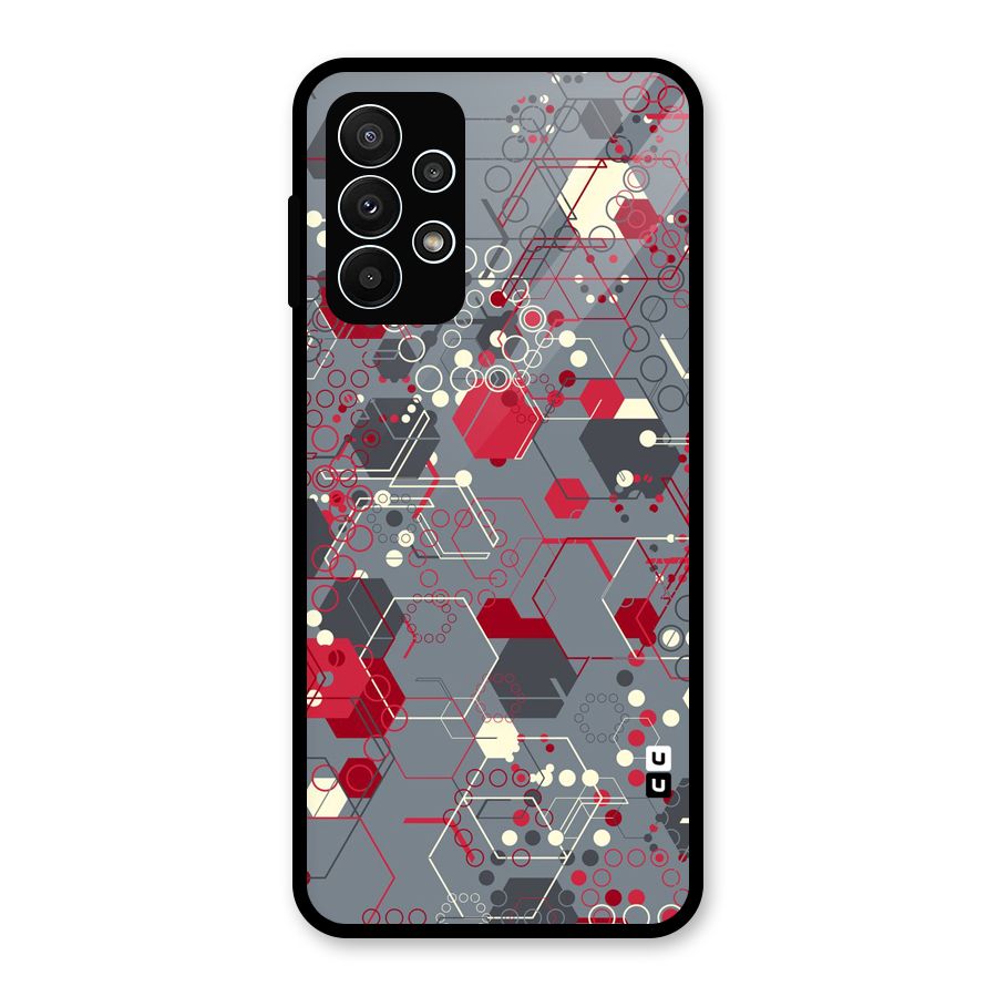 Hexagons Pattern Glass Back Case for Galaxy A23