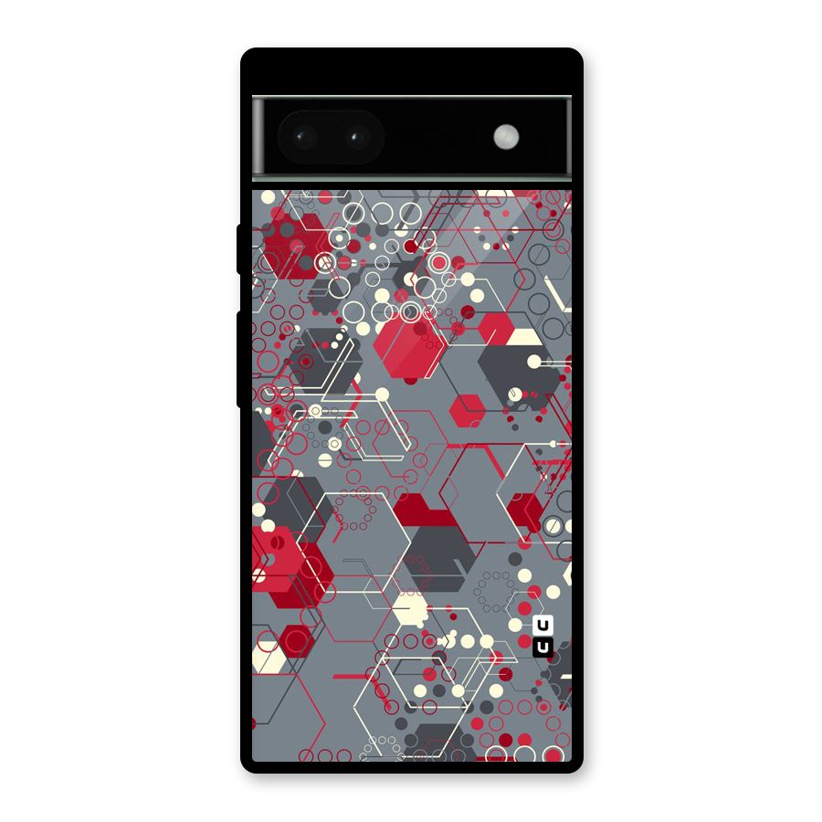 Hexagons Pattern Glass Back Case for Google Pixel 6a