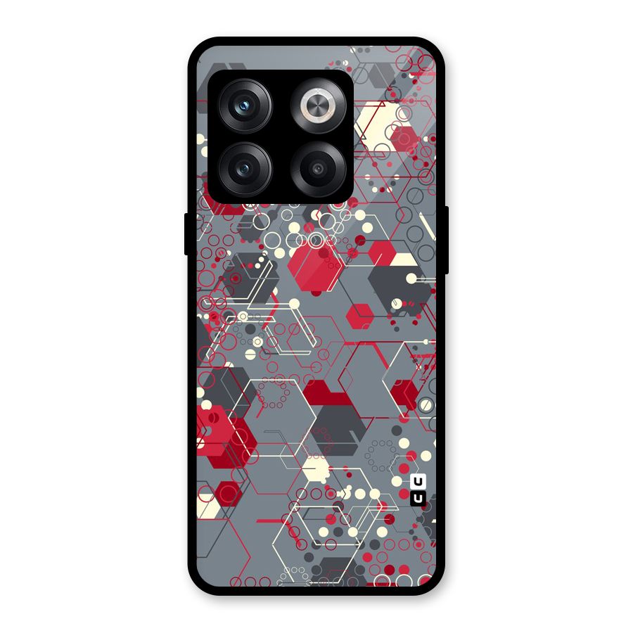 Hexagons Pattern Glass Back Case for OnePlus 10T