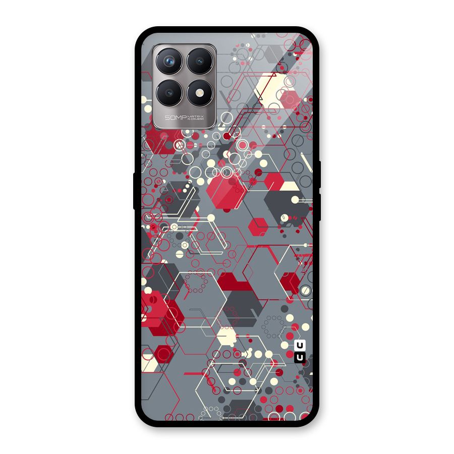 Hexagons Pattern Glass Back Case for Realme Narzo 50