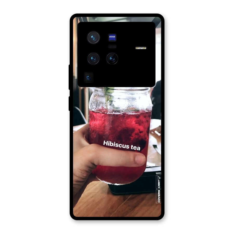 Hibiscus Tea Glass Back Case for Vivo X80 Pro