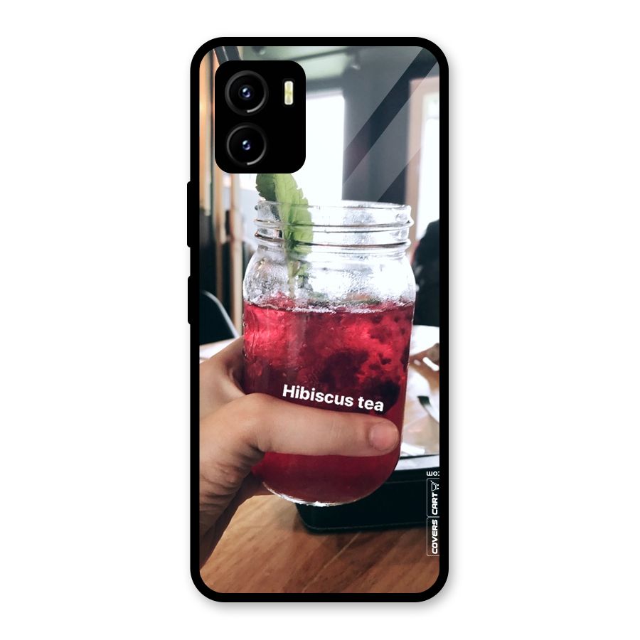 Hibiscus Tea Glass Back Case for Vivo Y15s