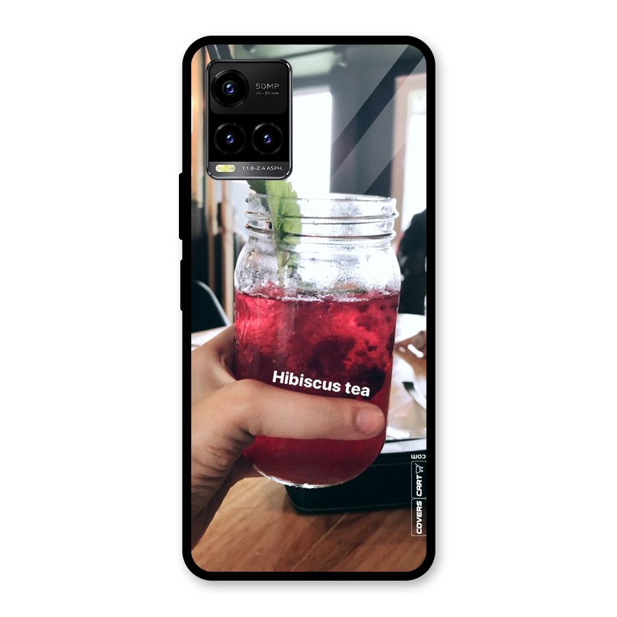 Hibiscus Tea Glass Back Case for Vivo Y21T