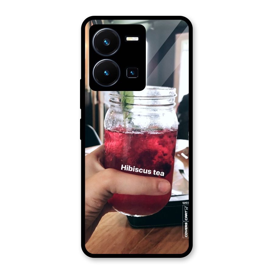 Hibiscus Tea Glass Back Case for Vivo Y35