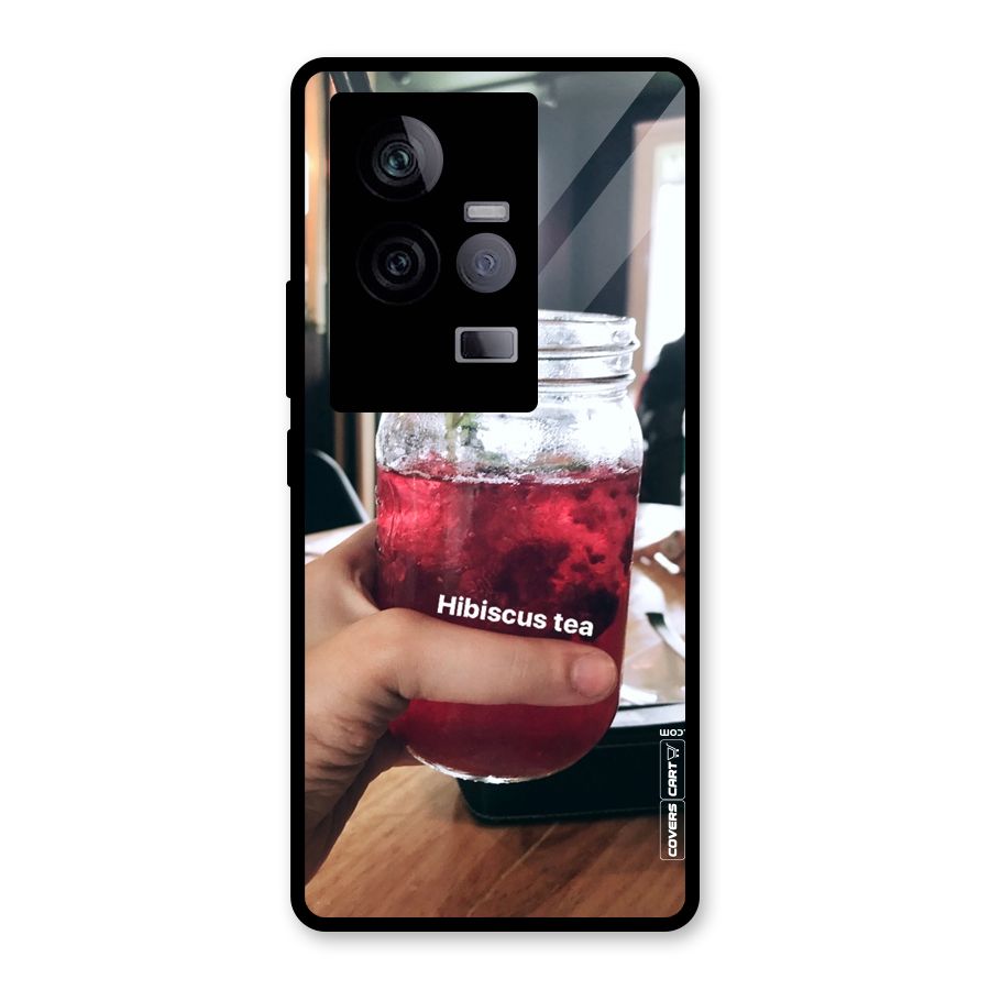 Hibiscus Tea Glass Back Case for Vivo iQOO 11 5G