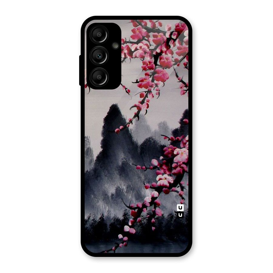 Hills And Blossoms Glass Back Case for Galaxy A14 5G