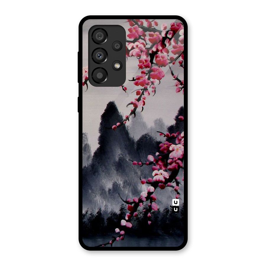 Hills And Blossoms Glass Back Case for Galaxy A33 5G