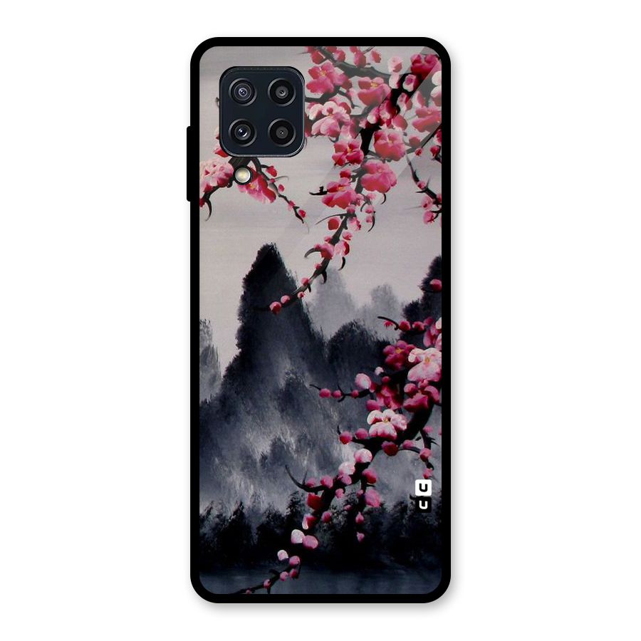 Hills And Blossoms Glass Back Case for Galaxy M32