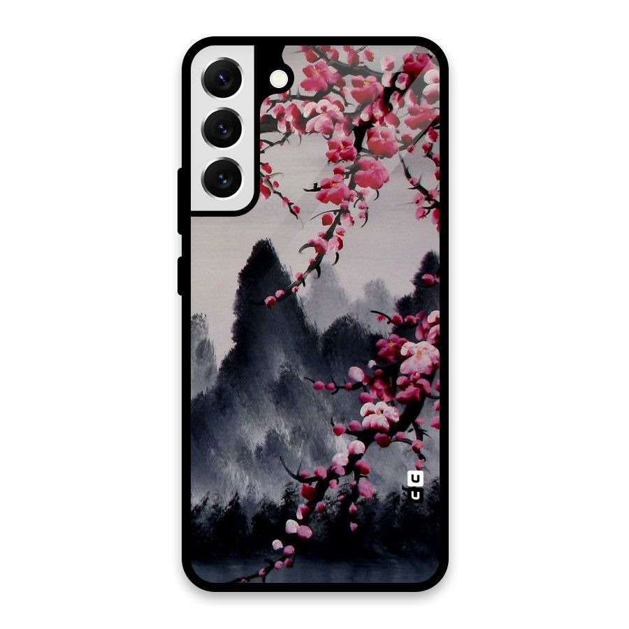Hills And Blossoms Glass Back Case for Galaxy S22 Plus 5G