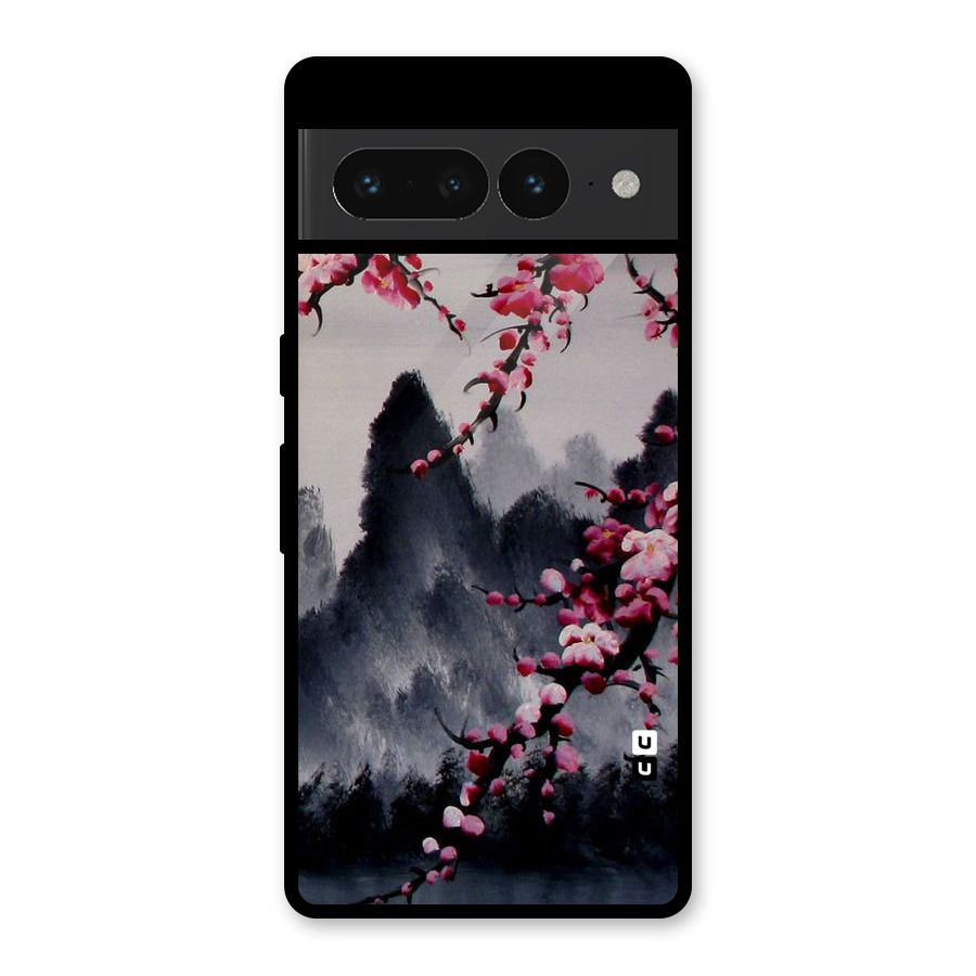 Hills And Blossoms Glass Back Case for Google Pixel 7 Pro