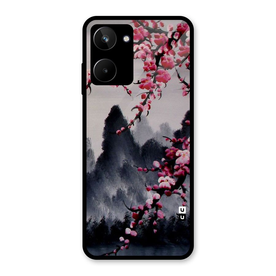 Hills And Blossoms Glass Back Case for Realme 10