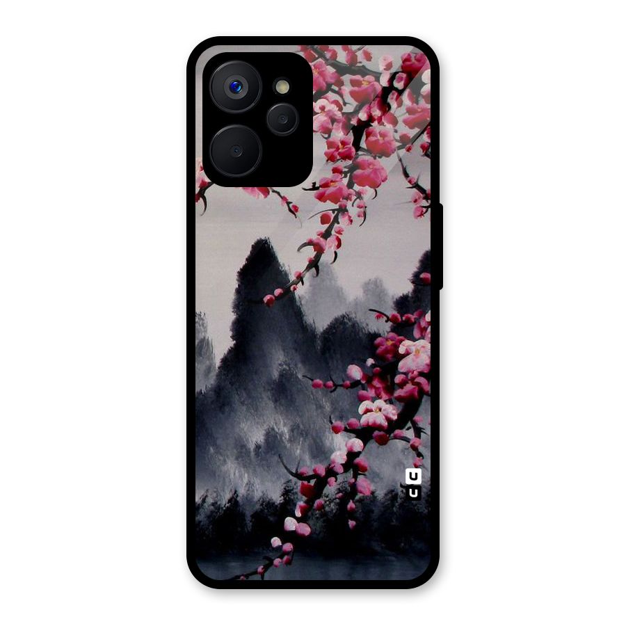 Hills And Blossoms Glass Back Case for Realme 9i 5G
