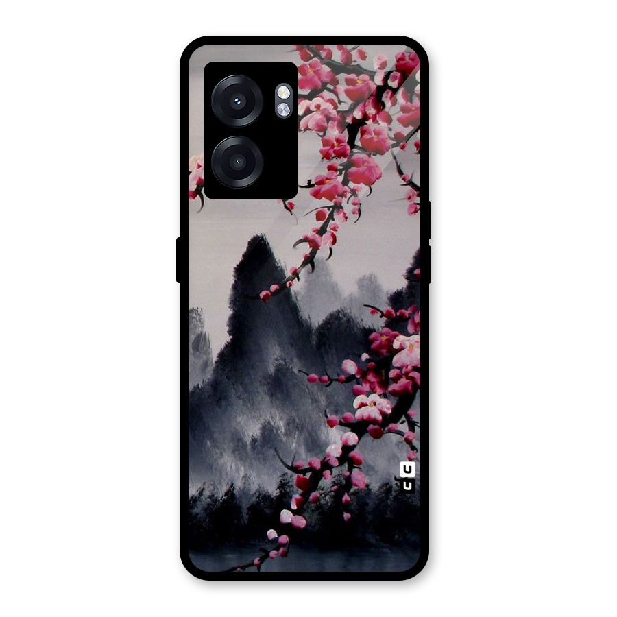 Hills And Blossoms Glass Back Case for Realme Narzo 50 5G