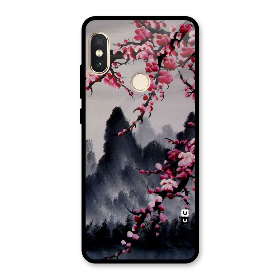 Hills And Blossoms Glass Back Case for Redmi Note 5 Pro