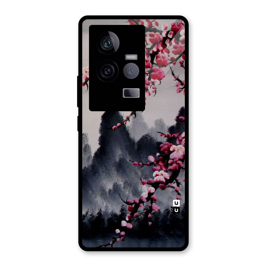 Hills And Blossoms Glass Back Case for Vivo iQOO 11 5G