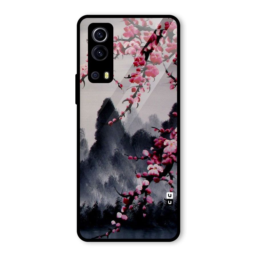 Hills And Blossoms Glass Back Case for Vivo iQOO Z3