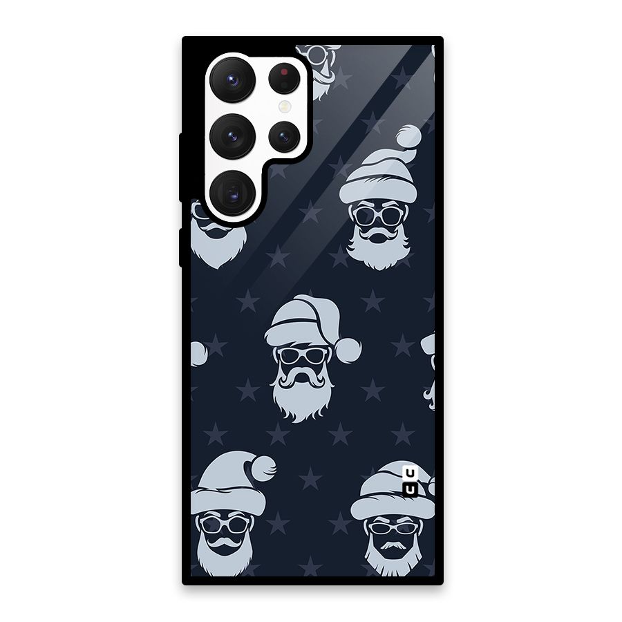 Hipster Santa Glass Back Case for Galaxy S22 Ultra 5G