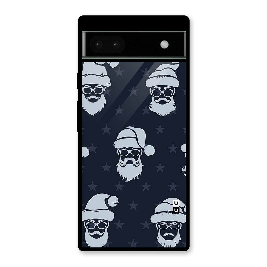 Hipster Santa Glass Back Case for Google Pixel 6a