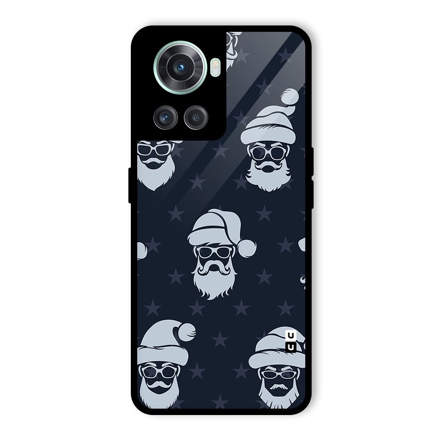 Hipster Santa Glass Back Case for OnePlus 10R