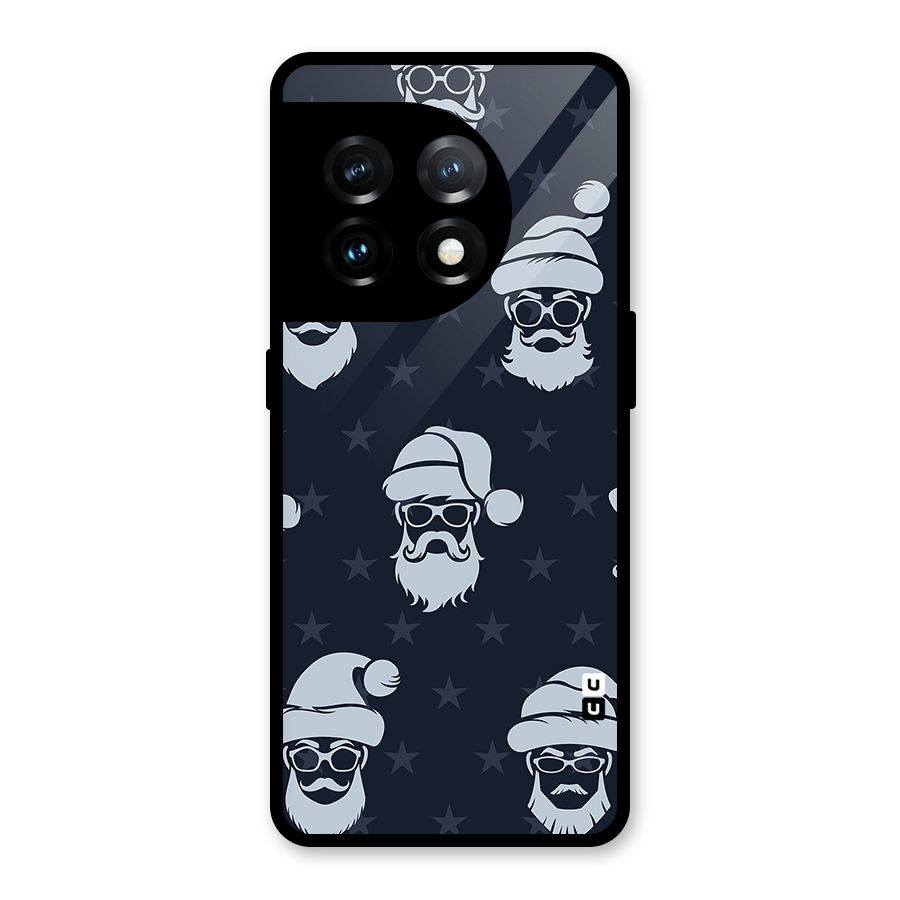 Hipster Santa Glass Back Case for OnePlus 11